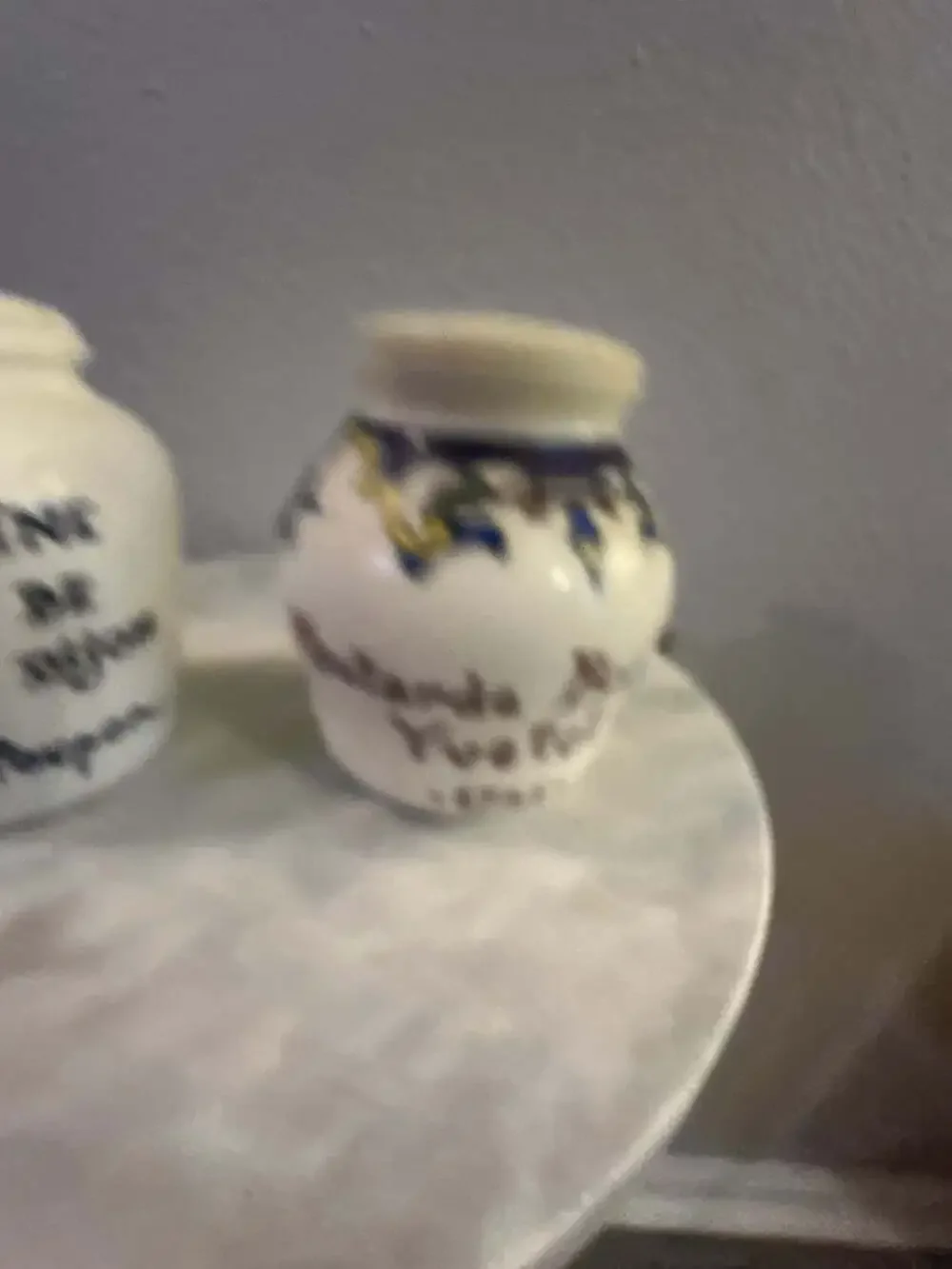Pair of Vintage-Style French Ceramic Mustard Pots